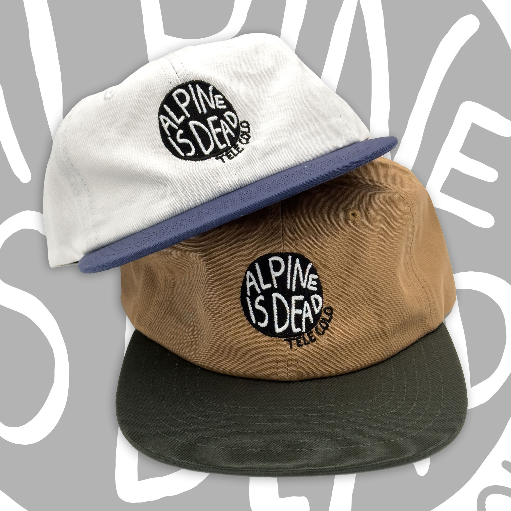 AlpineisDead_TwoTone_UnstructuredHat_SlateandKhakiStack_TELECOLOcopy.jpg