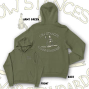 "Low Stances, Lower Standards" (Swallow Tail Skeleton) Hoodie