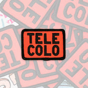 "TELE COLO" Rectangle Logo Iron-On Patch