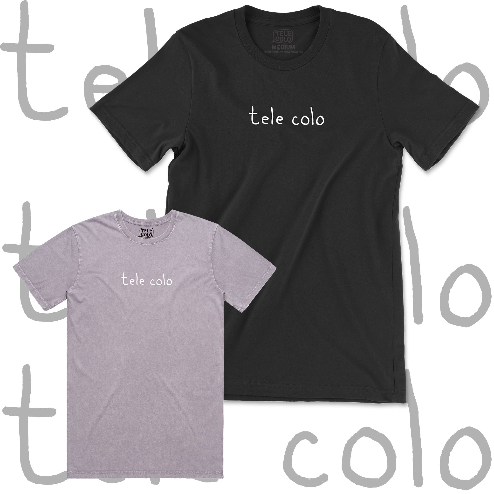 "tele colo scribble" Embroidered Tee