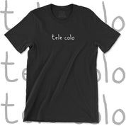 "tele colo scribble" Embroidered Tee