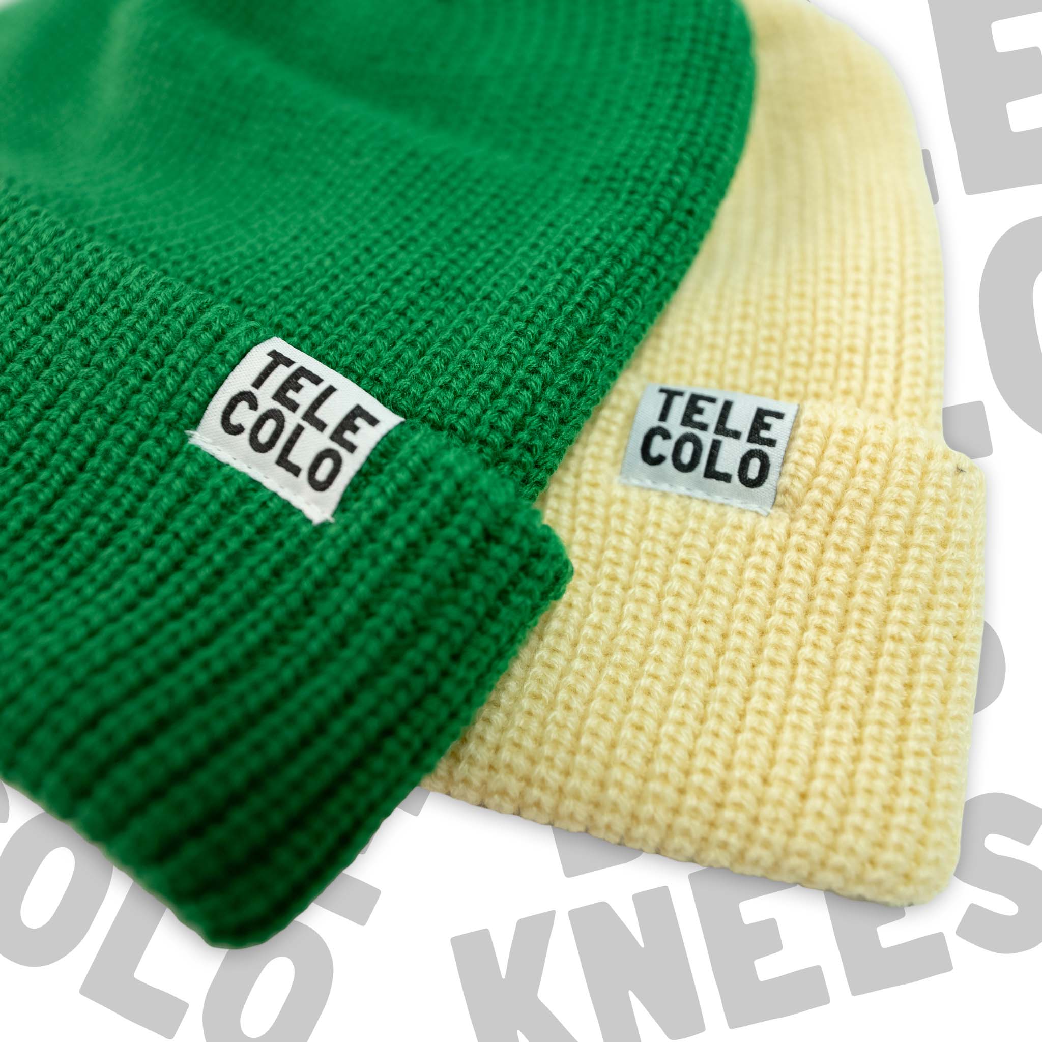 "TELE COLO/DROP KNEES" Knit Beanie